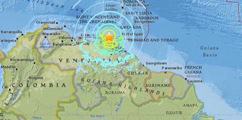 Terremoto de magnitude 4,9 atinge o noroeste da Venezuela